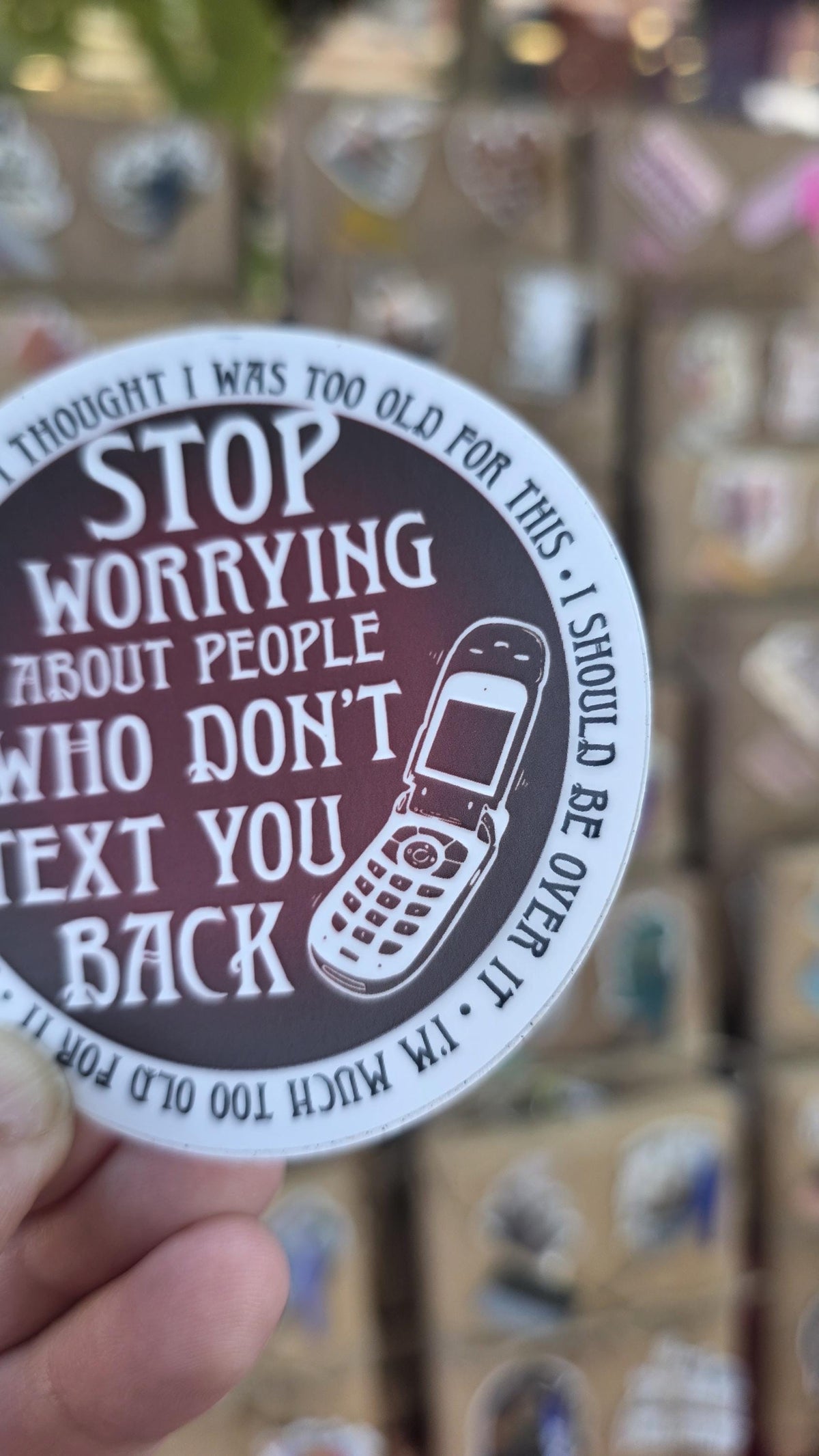 Stop Worrying Sticker