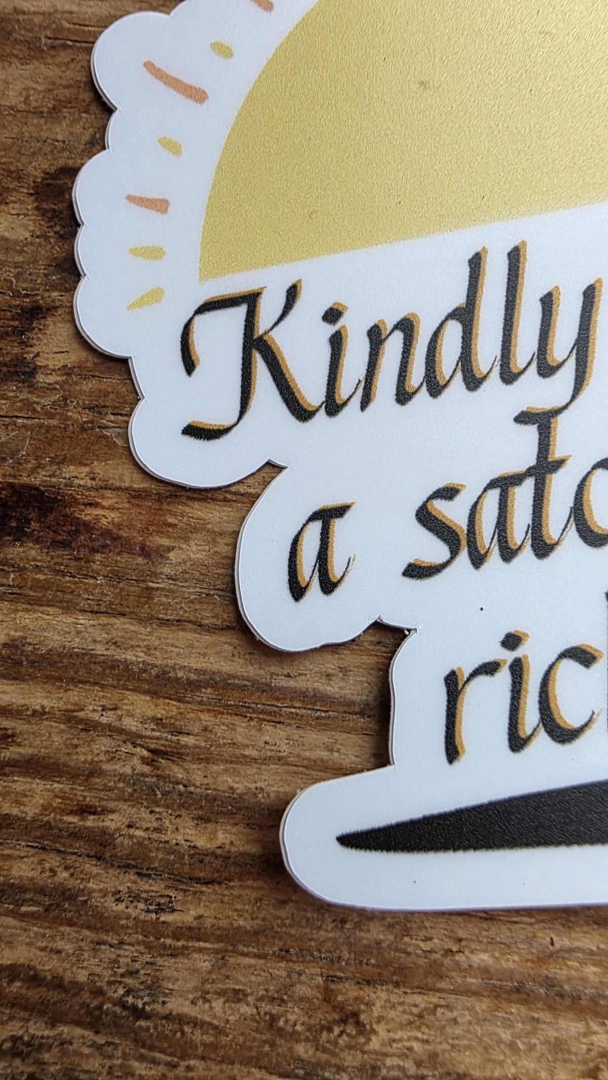 Kindly Ingest Sticker: Sarcastic Adult Humor, Waterproof Vinyl Decal