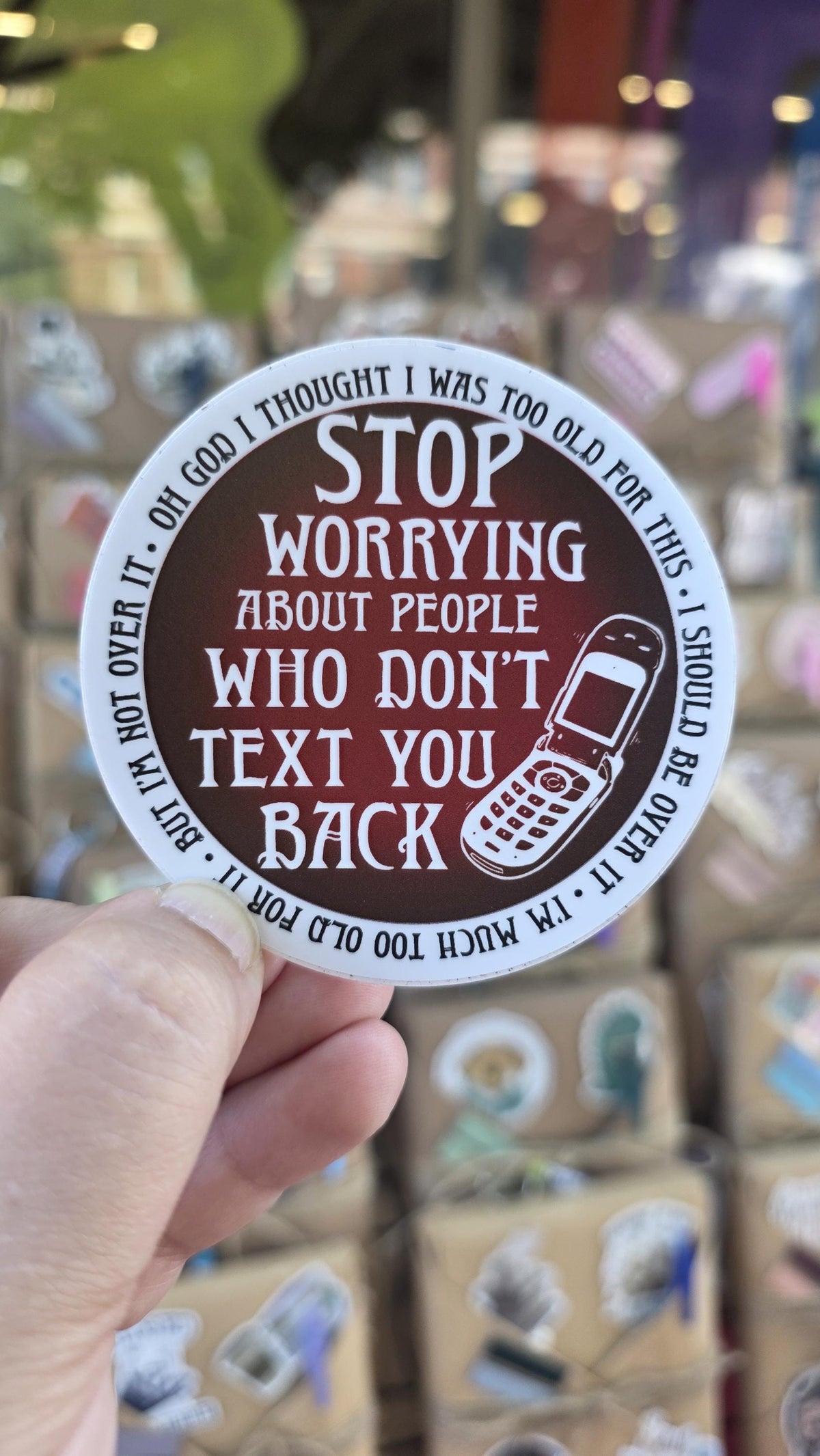 Stop Worrying Sticker